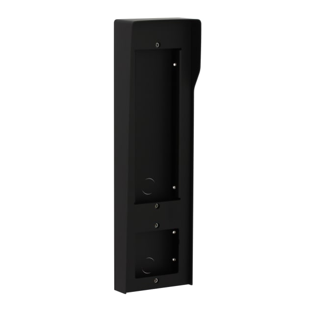 BTICINO boîtier avec visière Boîtier vertical noir à face ouverte avec auvent supérieur et points de fixation intérieurs