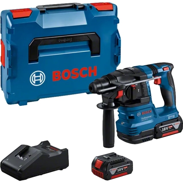 Bosch Professional - Marteau sans fil GBH 18V-22 (2x GBA 18V 4.0 Ah