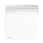 Convecteur blanc rectangulaire avec grille de sortie d’air frontale