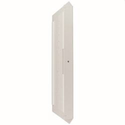 Panneau métallique clair vertical, étroit et rectangulaire