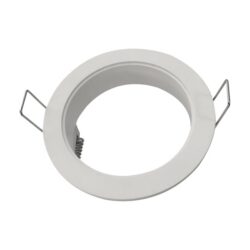 Collerette ronde blanche ouverte au centre avec ressorts latéraux de fixation