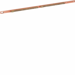 Barrette cuivrée allongée avec rangée de perçages