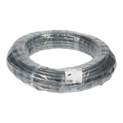 Couronne de conduit gris lisse sous film transparent avec étiquette centrale