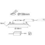 LIT by Cardi - Kai downlight 5-12.5W, 2cct, diam. encastrement 158mm - 0017440225 – Image 4