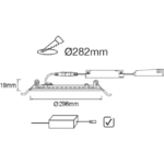 LIT by Cardi - Kai downlight encastré 16.6-20W,2CCT, diametre d'encastrement 282mm - 0017440228 – Image 4