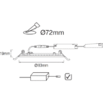 diametre d'encastrement 72mm - 0017440223