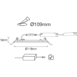diametre d'encastrement 109mm - 0017440224