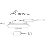 LIT by Cardi - Kai downlight encastré 8.5-20W,2CCT, diametre d'encastrement 225mm - 0017440227 – Image 4