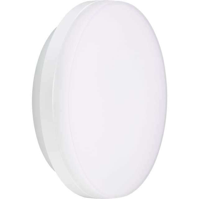 Hublot rond blanc à diffuseur bombé et bord fin