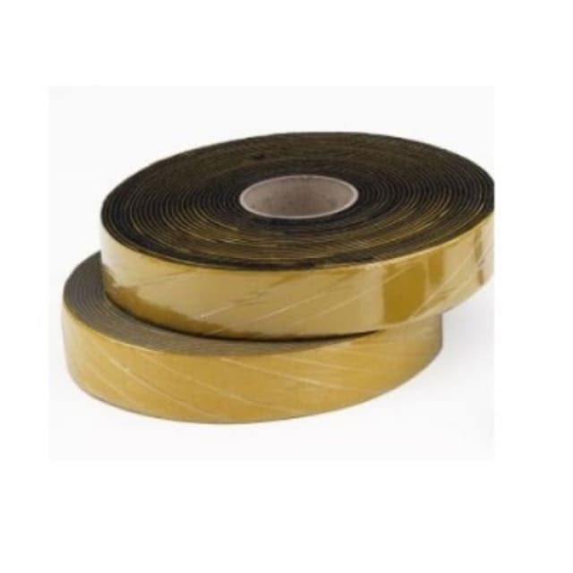 Renson Easyflex bande mousse pour montage ventilation Rouleau de bande sombre avec protection jaune sur la face adhésive