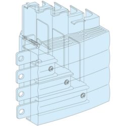 Dessin technique en perspective d’un bloc de raccordement à plaques et points de fixation