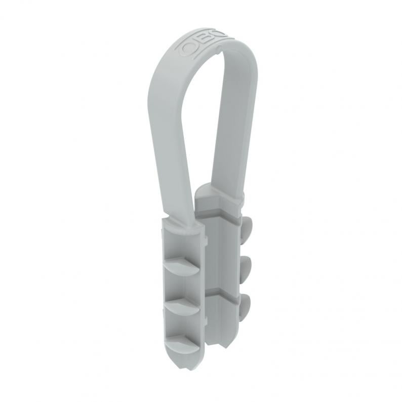 OBO BETTERMANN Delta-Push DP S 30 attache à boucle Cheville grise nervurée prolongée par une boucle souple refermable