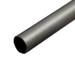 Tube rigide gris foncé avec extrémité circulaire ouverte